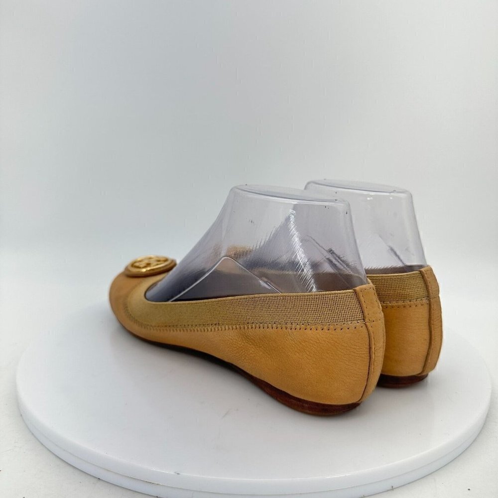 Tory Burch Caroline Women Size 5M Mustard Patent Leather Ballet Flat Shoes - Picture 7 of 14